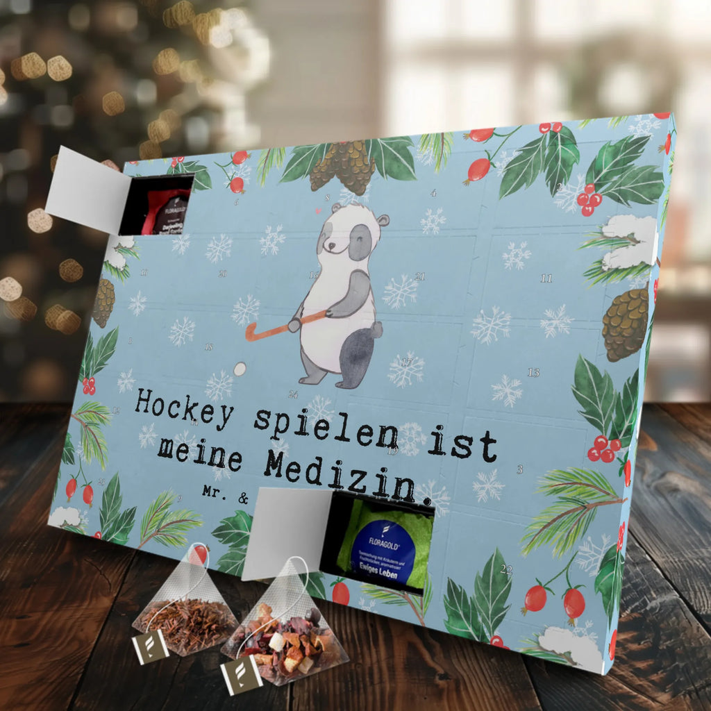 Tee Adventskalender Panda Hockey spielen Adventskalender, Kerzen Adventskalender, Duftkerzen Adventskalender, Geschenk, Sport, Sportart, Hobby, Schenken, Danke, Dankeschön, Auszeichnung, Gewinn, Sportler, Hockey spielen, Feldhockey, Hockeyschläger, Hockey Verein