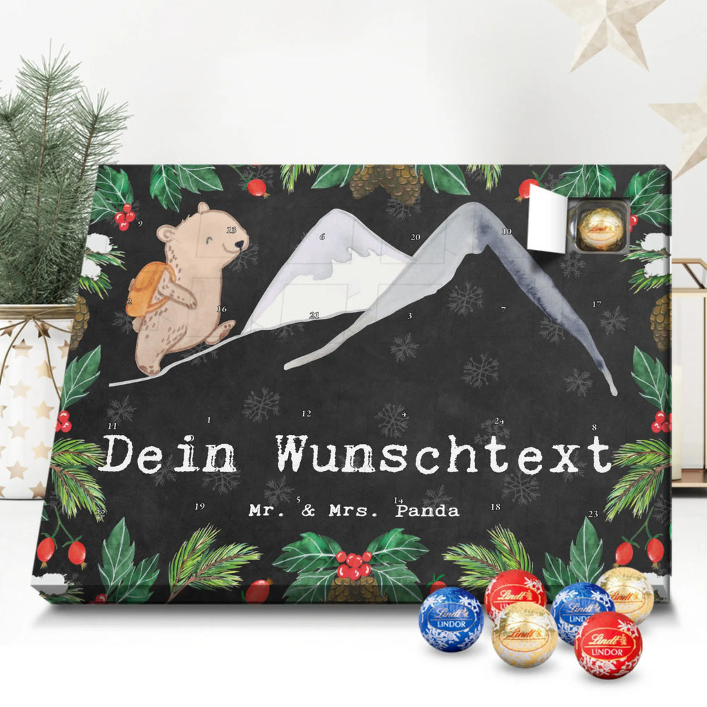 Personalisierter Kugel Markenschokolade Adventskalender Bär Bergsteigen Personalisierter Kugel Markenschokolade Adventskalender, Geschenk, Sport, Sportart, Hobby, Schenken, Danke, Dankeschön, Auszeichnung, Gewinn, Sportler, Bergsteigen, wandern, Bergsport, Trekking, Alpinismus, Alpinwandern