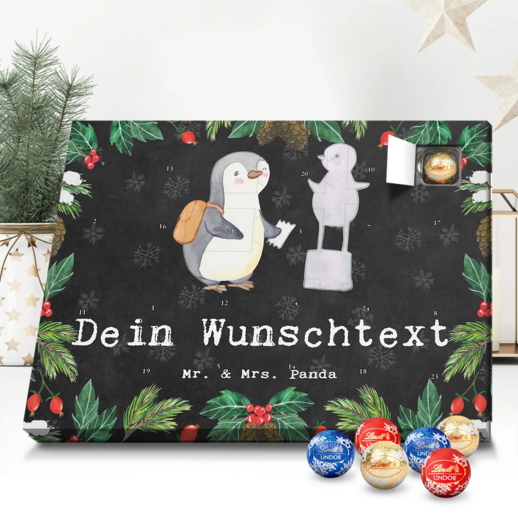 Personalisierter Kugel Markenschokolade Adventskalender Pinguin Museum besuchen Personalisierter Kugel Markenschokolade Adventskalender, Geschenk, Sport, Sportart, Hobby, Schenken, Danke, Dankeschön, Auszeichnung, Gewinn, Sportler, Museum besuchen, Museen