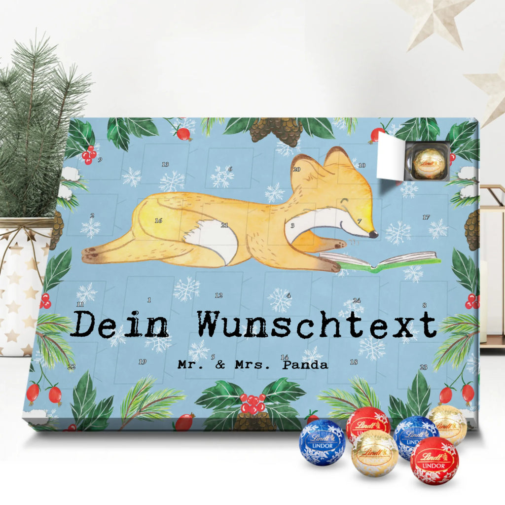 Personalisierter Kugel Markenschokolade Adventskalender Fuchs Lesen Personalisierter Kugel Markenschokolade Adventskalender, Geschenk, Sport, Sportart, Hobby, Schenken, Danke, Dankeschön, Auszeichnung, Gewinn, Sportler, lesen, Bücher lesen, Bücherwurm