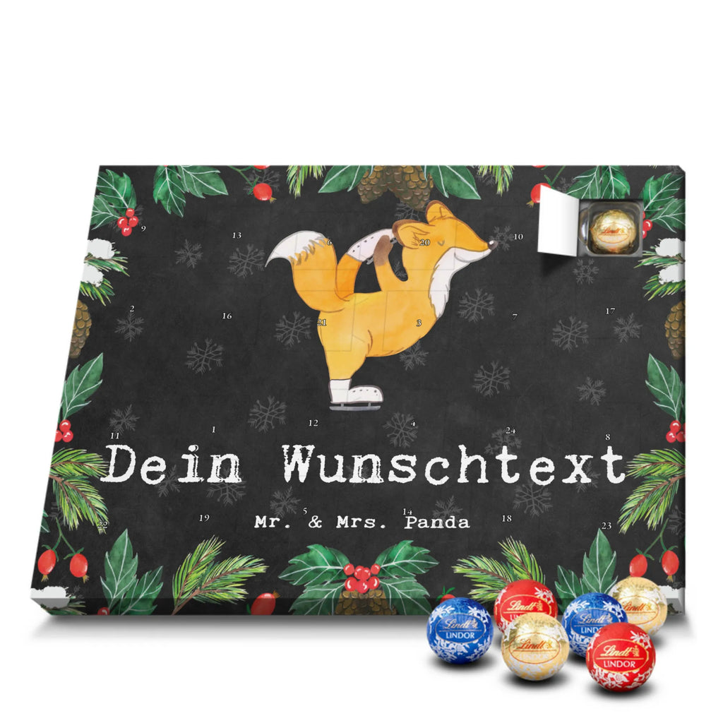 Personalisierter Kugel Markenschokolade Adventskalender Fuchs Eiskunstläufer Personalisierter Kugel Markenschokolade Adventskalender, Geschenk, Sport, Sportart, Hobby, Schenken, Danke, Dankeschön, Auszeichnung, Gewinn, Sportler, Eiskunstläufer, Eiskunstläuferin, Eiskunst