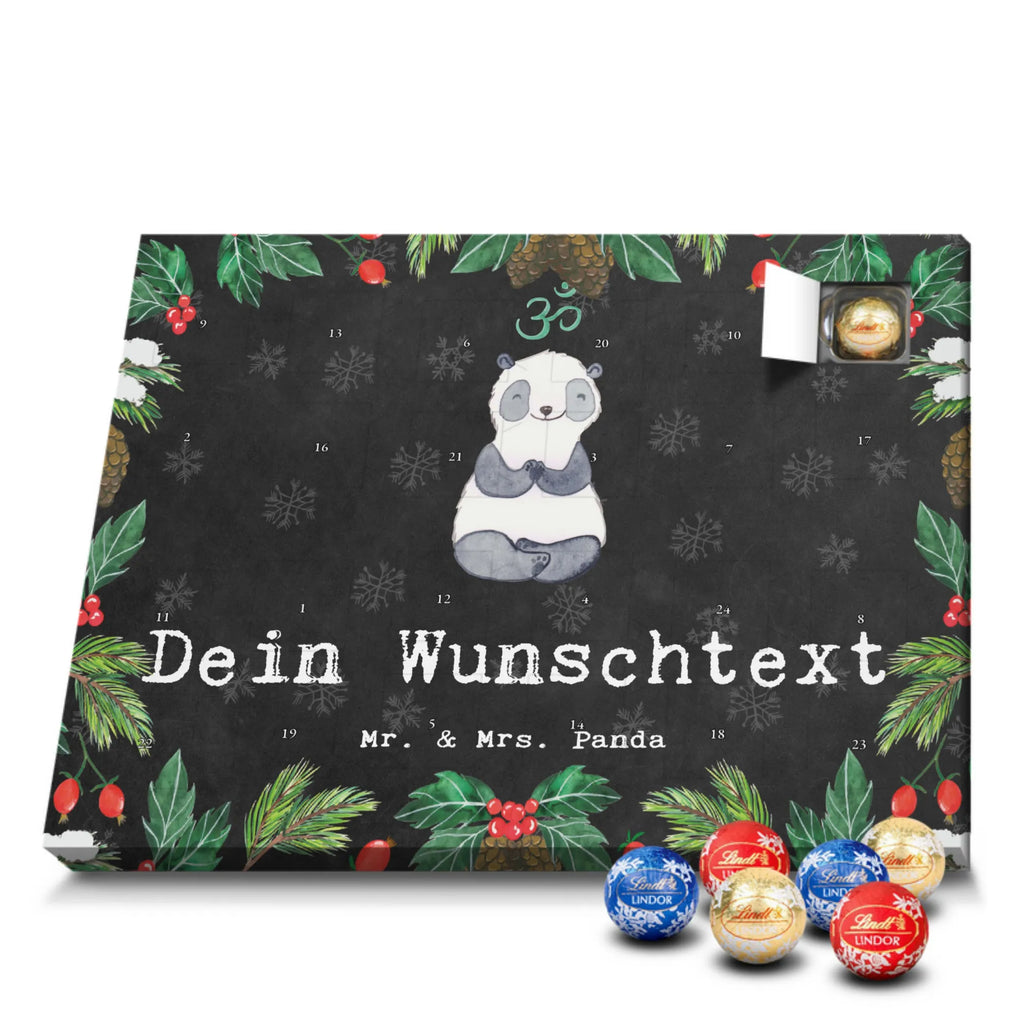 Personalisierter Kugel Markenschokolade Adventskalender Panda Meditieren Personalisierter Kugel Markenschokolade Adventskalender, Geschenk, Sport, Sportart, Hobby, Schenken, Danke, Dankeschön, Auszeichnung, Gewinn, Sportler, Meditieren, Meditation, Meditationskurs