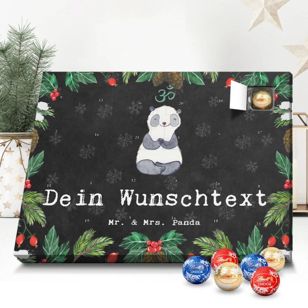 Personalisierter Kugel Markenschokolade Adventskalender Panda Meditieren Personalisierter Kugel Markenschokolade Adventskalender, Geschenk, Sport, Sportart, Hobby, Schenken, Danke, Dankeschön, Auszeichnung, Gewinn, Sportler, Meditieren, Meditation, Meditationskurs