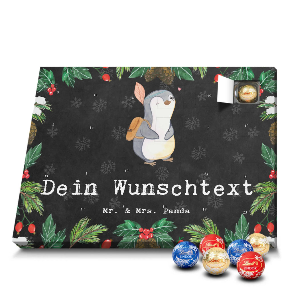 Personalisierter Kugel Markenschokolade Adventskalender Pinguin Ausflug Personalisierter Kugel Markenschokolade Adventskalender, Geschenk, Sport, Sportart, Hobby, Schenken, Danke, Dankeschön, Auszeichnung, Gewinn, Sportler, Ausflüge machen, reisen, Ausflug, Ausflugsziele