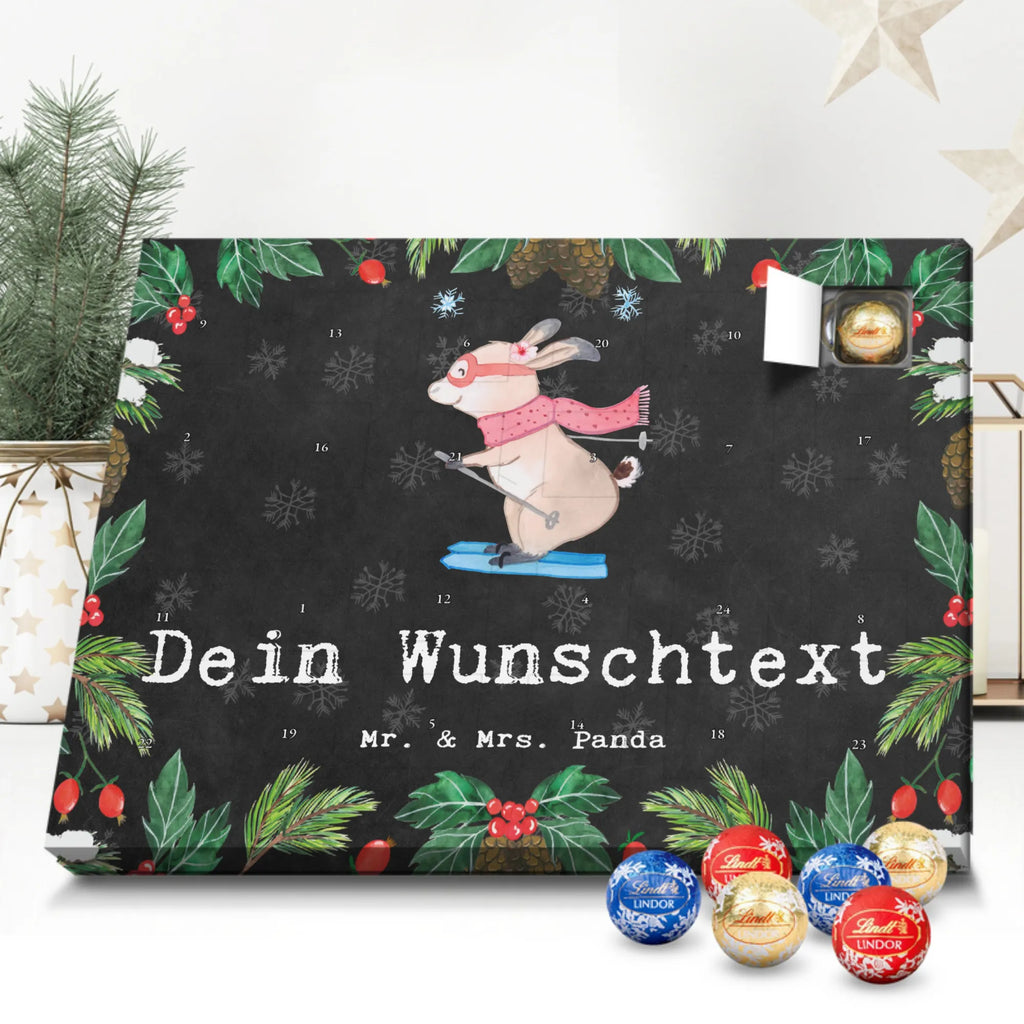 Personalisierter Kugel Markenschokolade Adventskalender Hase Skifahren Personalisierter Kugel Markenschokolade Adventskalender, Geschenk, Sport, Sportart, Hobby, Schenken, Danke, Dankeschön, Auszeichnung, Gewinn, Sportler, Ski fahren, Skifahren, Skisport, Skiwettbewerb, Skirennen