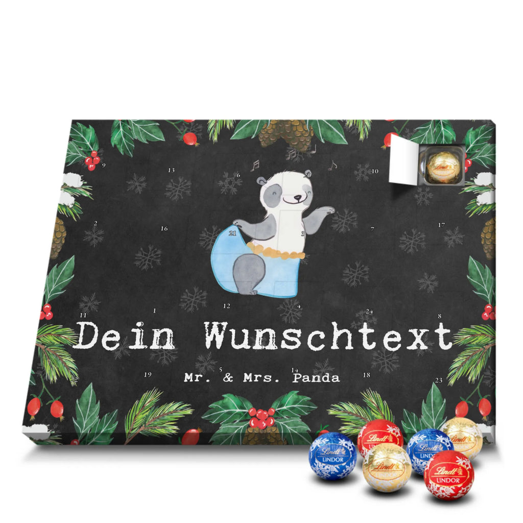 Personalisierter Kugel Markenschokolade Adventskalender Panda Bauchtanz Personalisierter Kugel Markenschokolade Adventskalender, Geschenk, Sport, Sportart, Hobby, Schenken, Danke, Dankeschön, Auszeichnung, Gewinn, Sportler, Bauchtanz, orientalischer Tanz, Tanzen