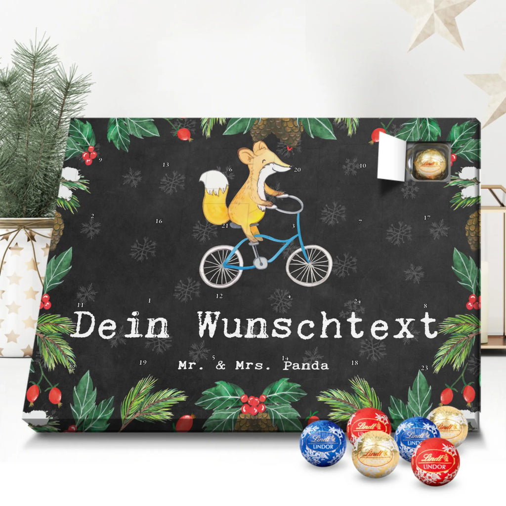 Personalisierter Kugel Markenschokolade Adventskalender Fuchs Fahrrad fahren Personalisierter Kugel Markenschokolade Adventskalender, Geschenk, Sport, Sportart, Hobby, Schenken, Danke, Dankeschön, Auszeichnung, Gewinn, Sportler, Fahrrad fahren, Radeln, Trekking, Mountainbiking, Radsport