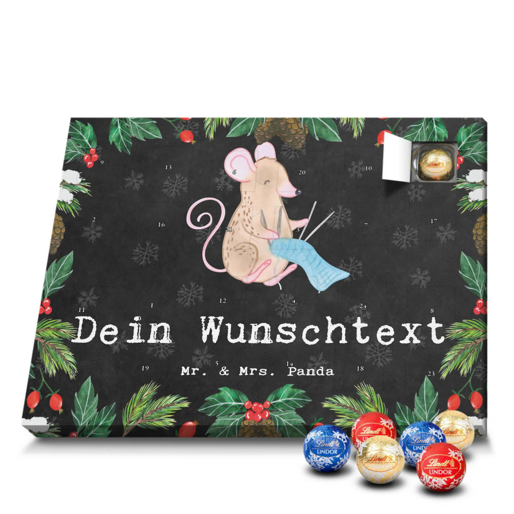 Personalisierter Kugel Markenschokolade Adventskalender Maus Stricken Personalisierter Kugel Markenschokolade Adventskalender, Geschenk, Sport, Sportart, Hobby, Schenken, Danke, Dankeschön, Auszeichnung, Gewinn, Sportler, Stricken, DIY