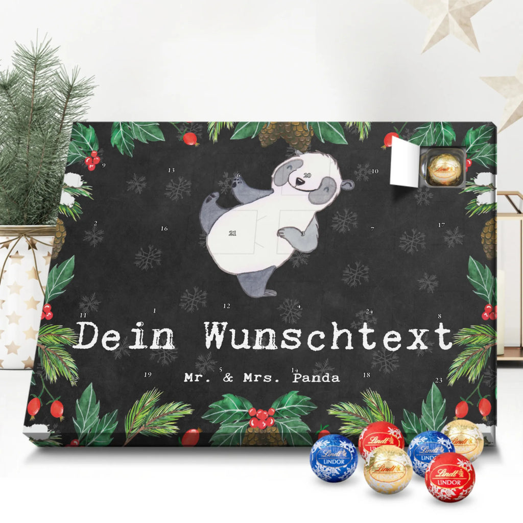 Personalisierter Kugel Markenschokolade Adventskalender Panda Kampfkunst Personalisierter Kugel Markenschokolade Adventskalender, Geschenk, Sport, Sportart, Hobby, Schenken, Danke, Dankeschön, Auszeichnung, Gewinn, Sportler, Kampfkunst, Kampfsportarten, Selbstverteidigung