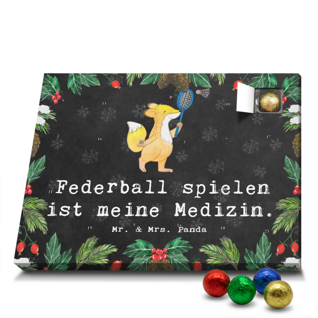 Schoko Adventskalender Fuchs Federball spielen Adventskalender, Schokoladen Adventskalender, Schoko Adventskalender, Geschenk, Sport, Sportart, Hobby, Schenken, Danke, Dankeschön, Auszeichnung, Gewinn, Sportler, Federball spielen, Badminton