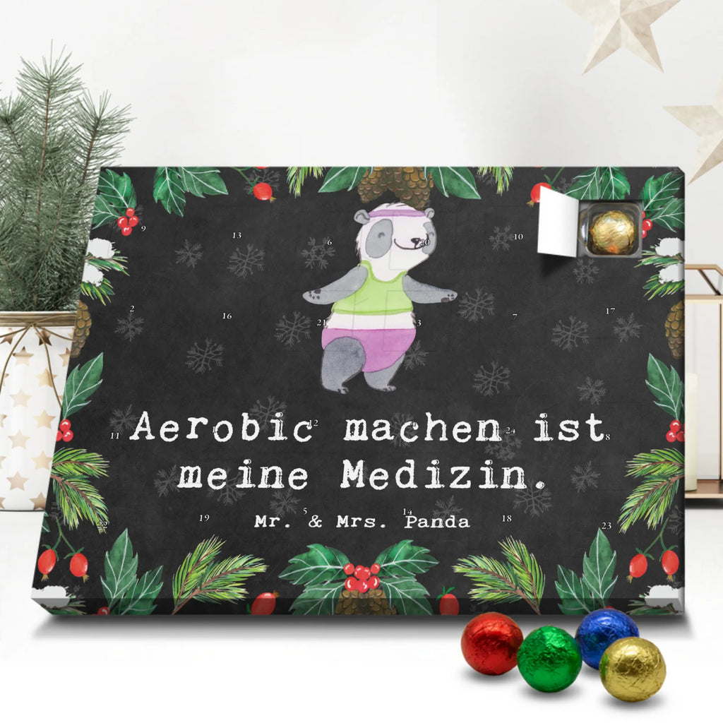 Schoko Adventskalender Panda Aerobic Adventskalender, Schokoladen Adventskalender, Schoko Adventskalender, Geschenk, Sport, Sportart, Hobby, Schenken, Danke, Dankeschön, Auszeichnung, Gewinn, Sportler, Aerobic, Aerobic Fitness, Fitnessstudio