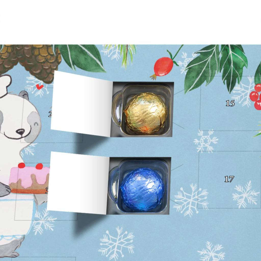 Schoko Adventskalender Panda Backen Adventskalender, Schokoladen Adventskalender, Schoko Adventskalender, Geschenk, Sport, Sportart, Hobby, Schenken, Danke, Dankeschön, Auszeichnung, Gewinn, Sportler, backen, Hobbybäcker, Kuchen backen