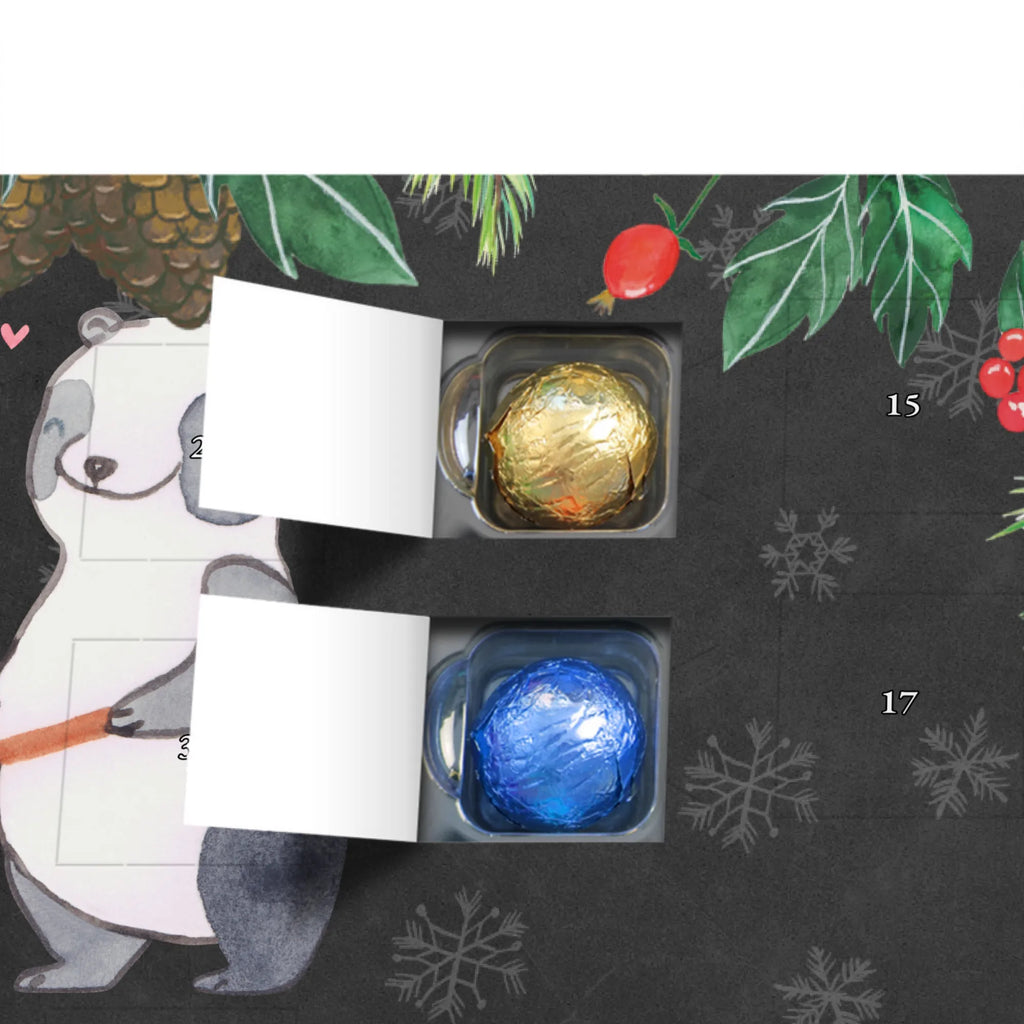 Schoko Adventskalender Panda Hockey spielen Adventskalender, Schokoladen Adventskalender, Schoko Adventskalender, Geschenk, Sport, Sportart, Hobby, Schenken, Danke, Dankeschön, Auszeichnung, Gewinn, Sportler, Hockey spielen, Feldhockey, Hockeyschläger, Hockey Verein