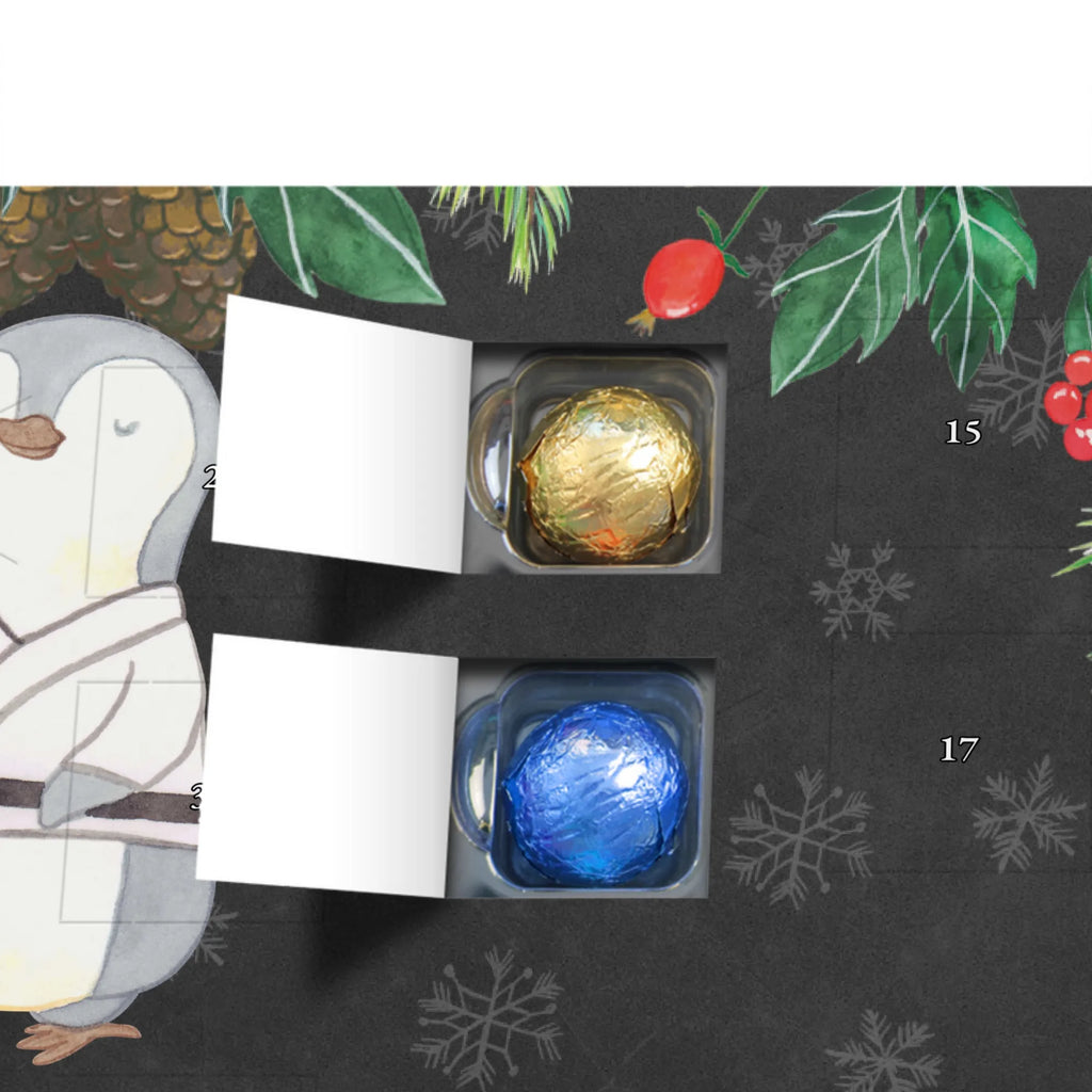 Schoko Adventskalender Pinguin Karate Adventskalender, Schokoladen Adventskalender, Schoko Adventskalender, Geschenk, Sport, Sportart, Hobby, Schenken, Danke, Dankeschön, Auszeichnung, Gewinn, Sportler, Karate, Kampfsportart, Selbstverteidigung, Kampfkunst, Karate Verein