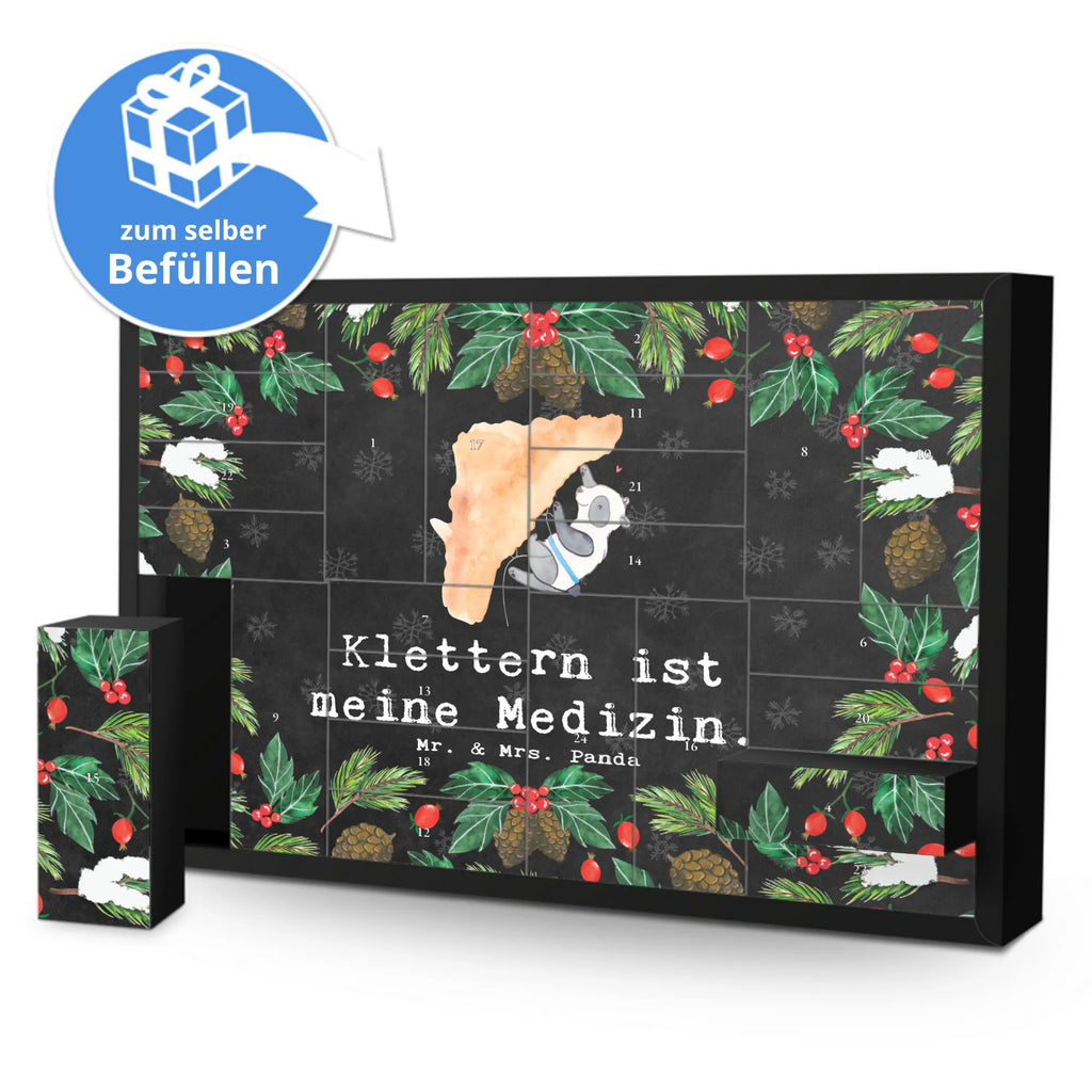 Befüllbarer Adventskalender Panda Klettern Befüllbarer Adventskalender, Adventskalender zum selbst befüllen, Geschenk, Sport, Sportart, Hobby, Schenken, Danke, Dankeschön, Auszeichnung, Gewinn, Sportler, Klettern, Bouldern, Kletterhalle, Klettersport