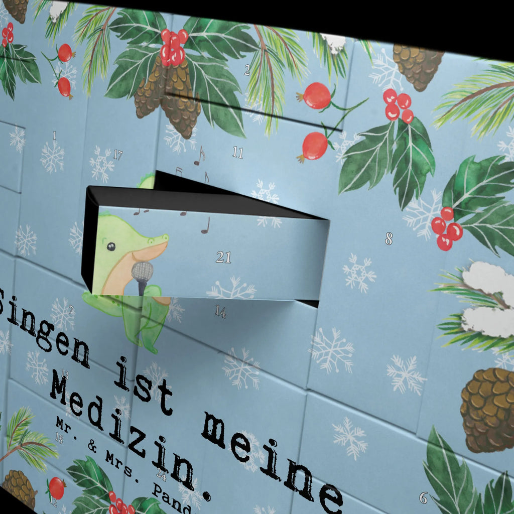 Befüllbarer Adventskalender Krokodil Singen Befüllbarer Adventskalender, Adventskalender zum selbst befüllen, Geschenk, Sport, Sportart, Hobby, Schenken, Danke, Dankeschön, Auszeichnung, Gewinn, Sportler, Singen, Band, Live Auftritt, Gesang, Hobbysänger