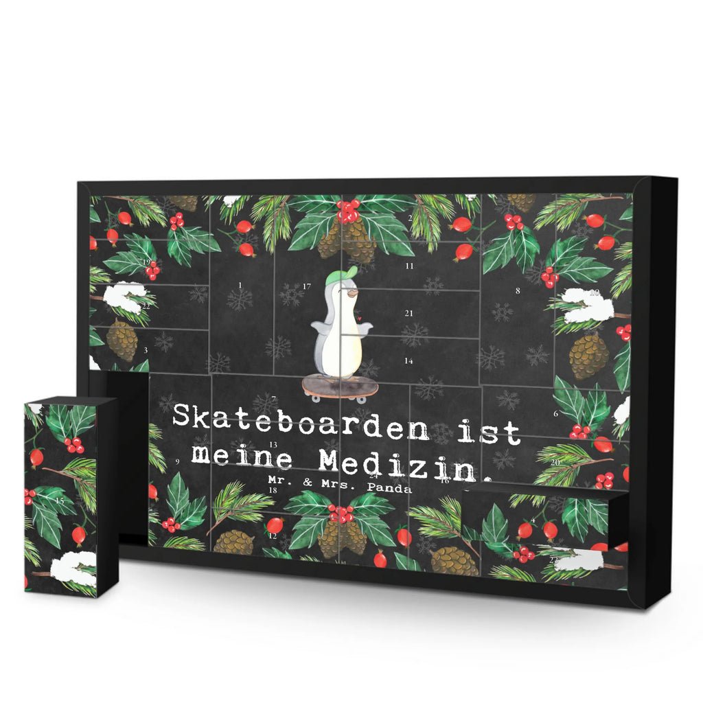 Befüllbarer Adventskalender Pinguin Skateboarden Befüllbarer Adventskalender, Adventskalender zum selbst befüllen, Geschenk, Sport, Sportart, Hobby, Schenken, Danke, Dankeschön, Auszeichnung, Gewinn, Sportler, Skateboarden, Skateboard fahren, Skaten, Skateboard, Skateplatz