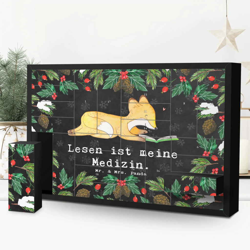 Befüllbarer Adventskalender Fuchs Lesen Befüllbarer Adventskalender, Adventskalender zum selbst befüllen, Geschenk, Sport, Sportart, Hobby, Schenken, Danke, Dankeschön, Auszeichnung, Gewinn, Sportler, lesen, Bücher lesen, Bücherwurm