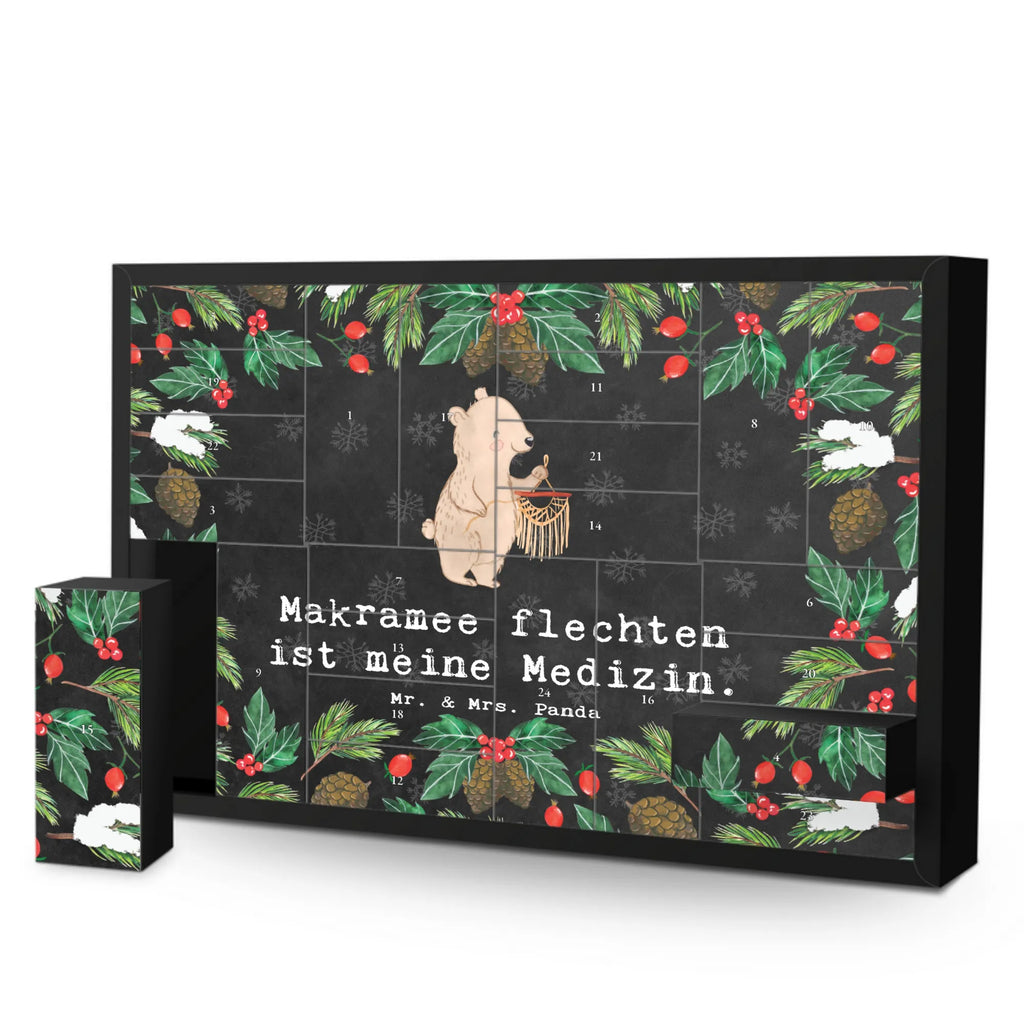 Befüllbarer Adventskalender Bär Makramee Befüllbarer Adventskalender, Adventskalender zum selbst befüllen, Geschenk, Sport, Sportart, Hobby, Schenken, Danke, Dankeschön, Auszeichnung, Gewinn, Sportler, Makramee, Basteln, Basteln mit Makramee