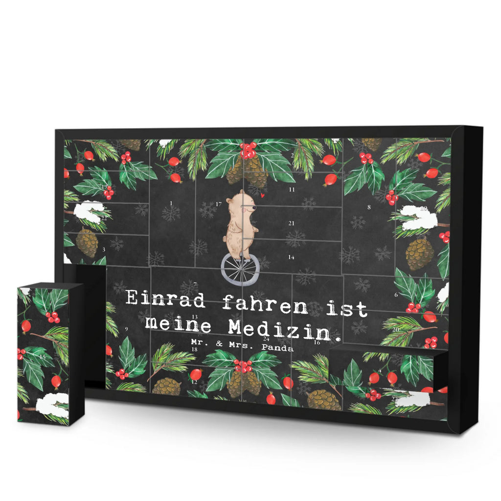 Befüllbarer Adventskalender Bär Einrad fahren Befüllbarer Adventskalender, Adventskalender zum selbst befüllen, Geschenk, Sport, Sportart, Hobby, Schenken, Danke, Dankeschön, Auszeichnung, Gewinn, Sportler, Einrad fahren