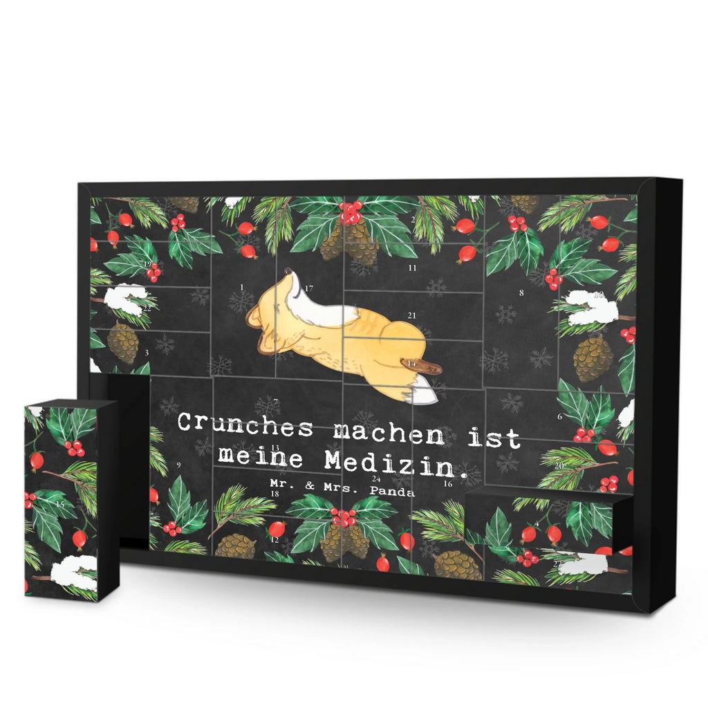 Befüllbarer Adventskalender Fuchs Crunches Befüllbarer Adventskalender, Adventskalender zum selbst befüllen, Geschenk, Sport, Sportart, Hobby, Schenken, Danke, Dankeschön, Auszeichnung, Gewinn, Sportler, Crunches, Fitness, Bauchpressen, Fitnessstudio