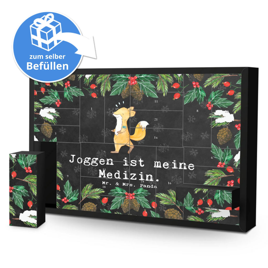 Befüllbarer Adventskalender Fuchs Joggen Befüllbarer Adventskalender, Adventskalender zum selbst befüllen, Geschenk, Sport, Sportart, Hobby, Schenken, Danke, Dankeschön, Auszeichnung, Gewinn, Sportler, Joggen, Dauerlauf, Laufsport, Laufen