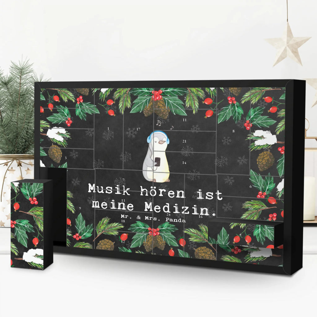 Befüllbarer Adventskalender Pinguin Musik hören Befüllbarer Adventskalender, Adventskalender zum selbst befüllen, Geschenk, Sport, Sportart, Hobby, Schenken, Danke, Dankeschön, Auszeichnung, Gewinn, Sportler, Musik hören, Lieblingssong