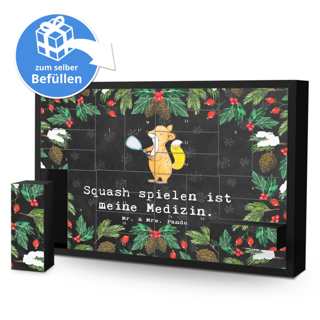 Befüllbarer Adventskalender Fuchs Squash spielen Befüllbarer Adventskalender, Adventskalender zum selbst befüllen, Geschenk, Sport, Sportart, Hobby, Schenken, Danke, Dankeschön, Auszeichnung, Gewinn, Sportler, Squash spielen, Squashhalle, Ballsport