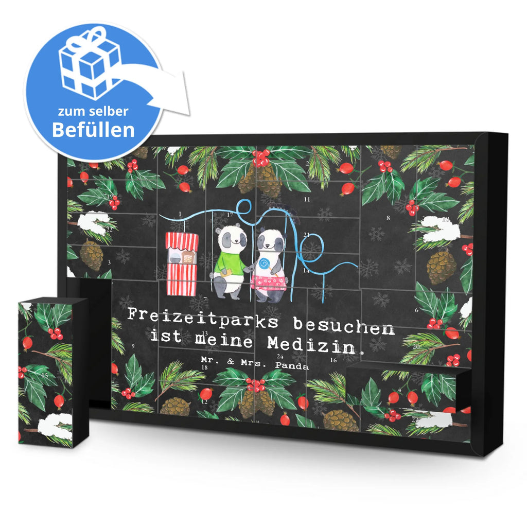 Befüllbarer Adventskalender Pandas Freizeitpark besuchen Befüllbarer Adventskalender, Adventskalender zum selbst befüllen, Geschenk, Sport, Sportart, Hobby, Schenken, Danke, Dankeschön, Auszeichnung, Gewinn, Sportler, Freizeitpark besuchen, Achterbahn fahren