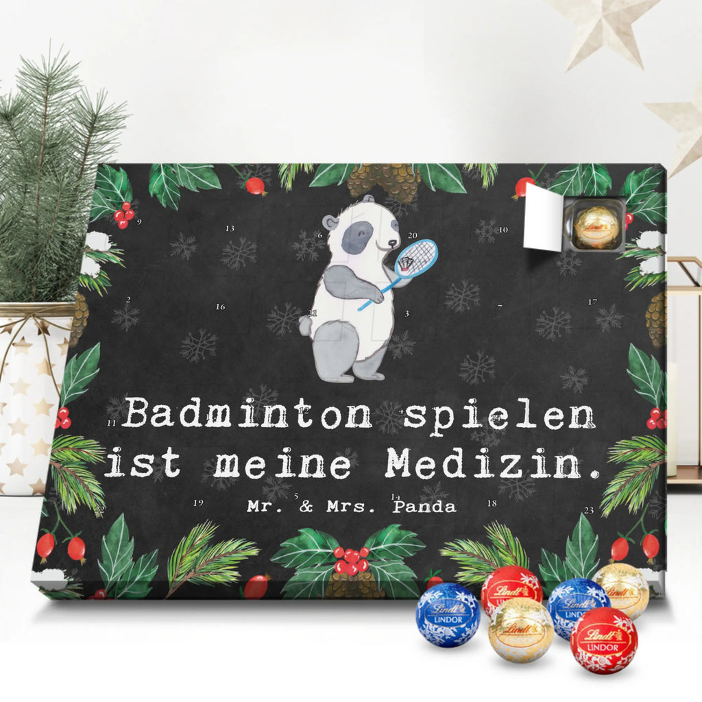 Kugel Markenschokolade Adventskalender Panda Badminton Adventskalender, Weihnachtskalender, Kalender, Weihnachten, Schokoladen Adventskalender, Kugel Markenschokolade Adventskalender, Geschenk, Sport, Sportart, Hobby, Schenken, Danke, Dankeschön, Auszeichnung, Gewinn, Sportler, Badminton, Badminton spielen