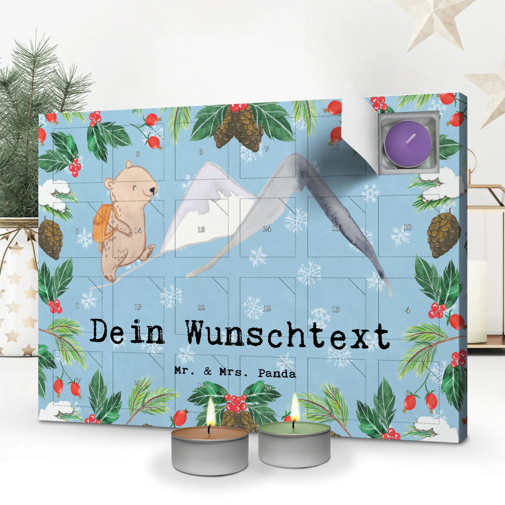 Personalisierter Duftkerzen Adventskalender Bär Bergsteigen Personalisierter Duftkerzen Adventskalender, Geschenk, Sport, Sportart, Hobby, Schenken, Danke, Dankeschön, Auszeichnung, Gewinn, Sportler, Bergsteigen, wandern, Bergsport, Trekking, Alpinismus, Alpinwandern