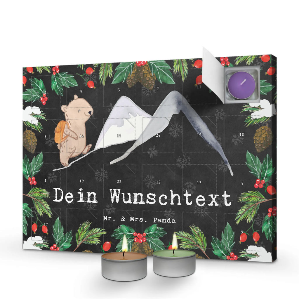 Personalisierter Duftkerzen Adventskalender Bär Bergsteigen Personalisierter Duftkerzen Adventskalender, Geschenk, Sport, Sportart, Hobby, Schenken, Danke, Dankeschön, Auszeichnung, Gewinn, Sportler, Bergsteigen, wandern, Bergsport, Trekking, Alpinismus, Alpinwandern