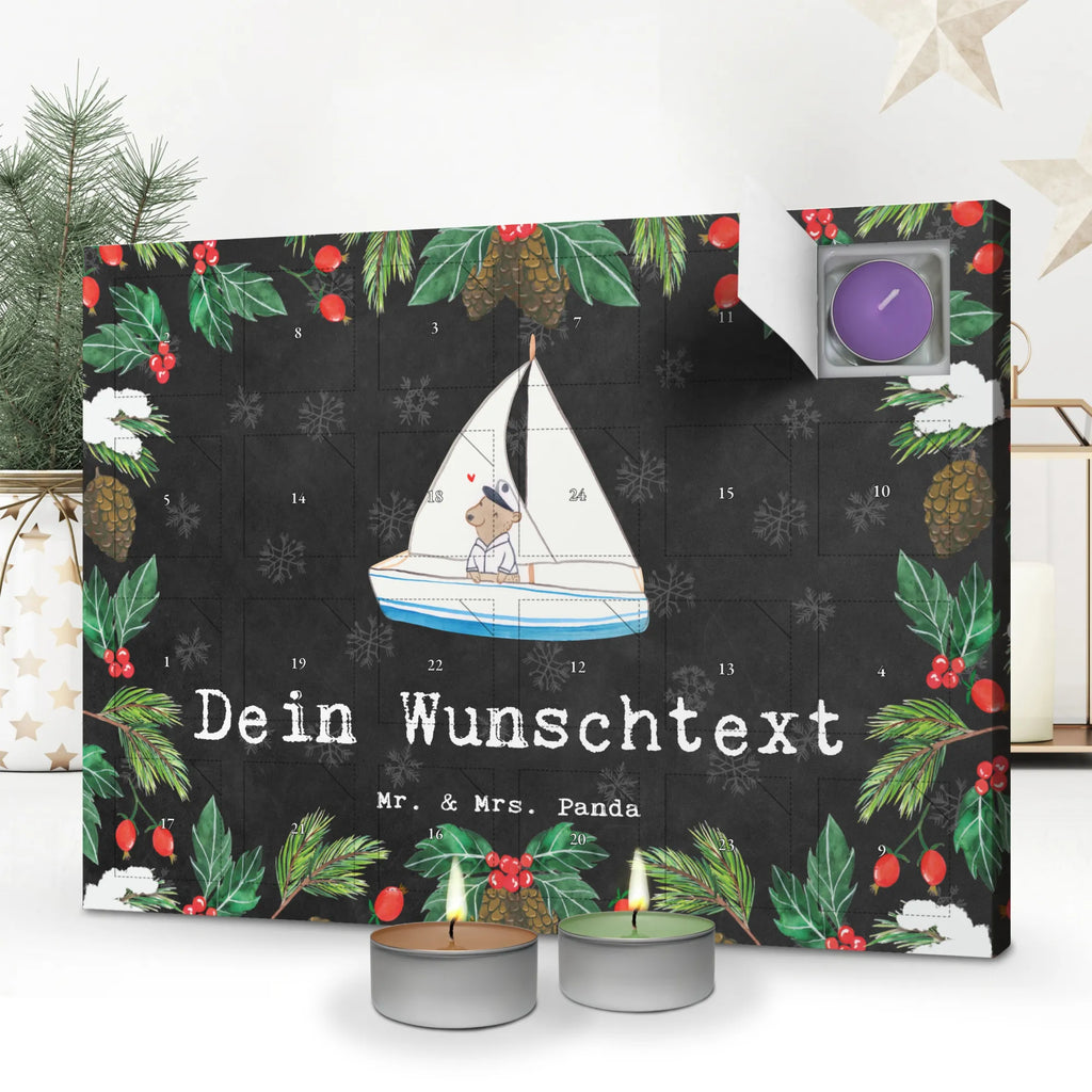 Personalisierter Duftkerzen Adventskalender Bär Segeln Personalisierter Duftkerzen Adventskalender, Geschenk, Sport, Sportart, Hobby, Schenken, Danke, Dankeschön, Auszeichnung, Gewinn, Sportler, segeln, Segeltörn, Segelboot, Segelschule, Yachtclub