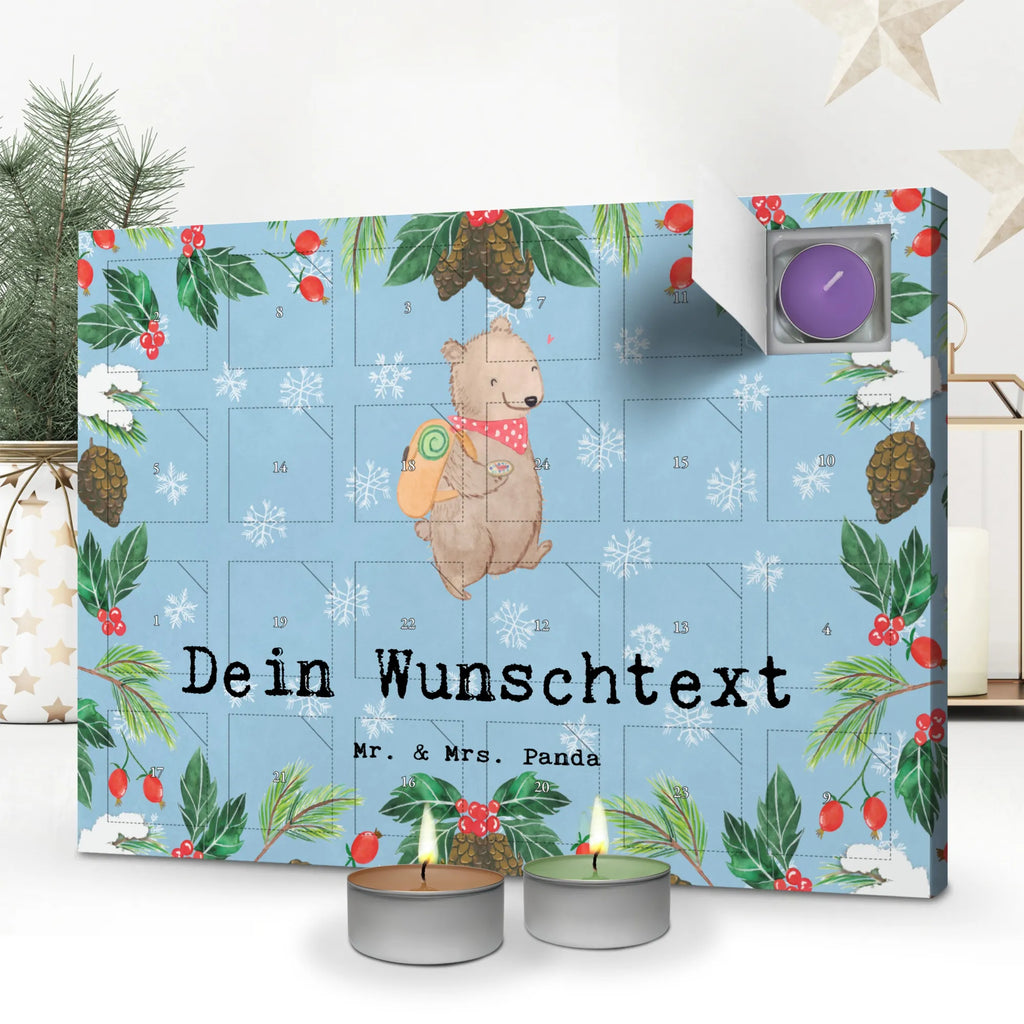 Personalisierter Duftkerzen Adventskalender Bär Wandern Personalisierter Duftkerzen Adventskalender, Geschenk, Sport, Sportart, Hobby, Schenken, Danke, Dankeschön, Auszeichnung, Gewinn, Sportler, Wandern, Bergsteigen, Wintertouren, Outdoor Sport, Freizeitsport, Spazieren, Natur entdecken