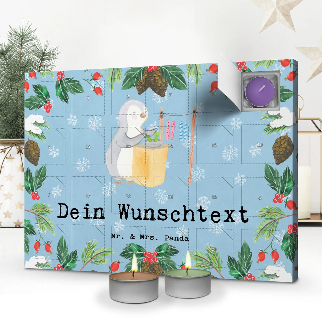 Personalisierter Duftkerzen Adventskalender Pinguin Kerzenziehen Personalisierter Duftkerzen Adventskalender, Geschenk, Sport, Sportart, Hobby, Schenken, Danke, Dankeschön, Auszeichnung, Gewinn, Sportler, Kerzenziehen, Kerzen ziehen. DIY, Deko basteln