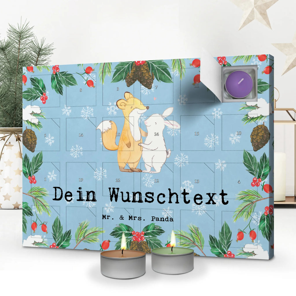 Personalisierter Duftkerzen Adventskalender Fuchs Hase Freunde treffen Personalisierter Duftkerzen Adventskalender, Geschenk, Sport, Sportart, Hobby, Schenken, Danke, Dankeschön, Auszeichnung, Gewinn, Sportler, Freunde treffen