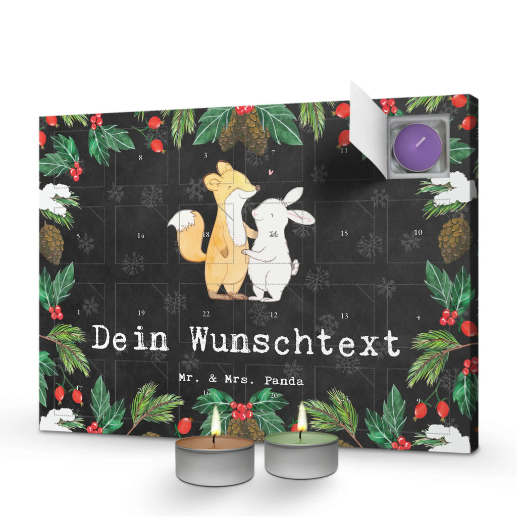 Personalisierter Duftkerzen Adventskalender Fuchs Hase Freunde treffen Personalisierter Duftkerzen Adventskalender, Geschenk, Sport, Sportart, Hobby, Schenken, Danke, Dankeschön, Auszeichnung, Gewinn, Sportler, Freunde treffen