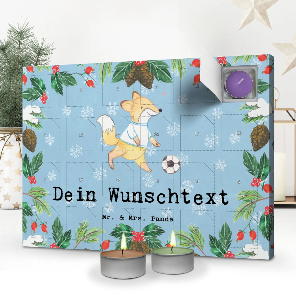 Personalisierter Duftkerzen Adventskalender Fuchs Fußball spielen Personalisierter Duftkerzen Adventskalender, Geschenk, Sport, Sportart, Hobby, Schenken, Danke, Dankeschön, Auszeichnung, Gewinn, Sportler, Fußball spielen, Fußballtraining, Fußballverein, Fußballmannschaft, Fußball Turnier, Punktspiele, Fußball