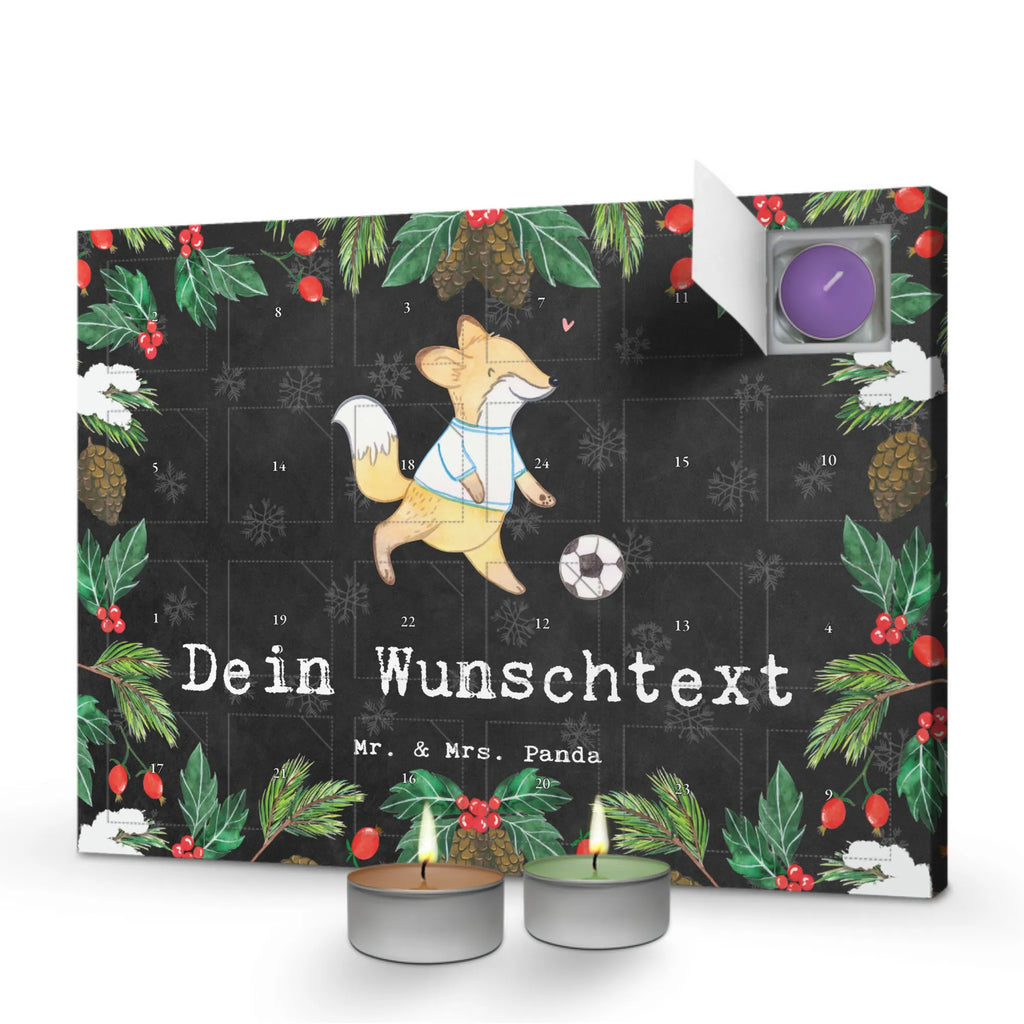 Personalisierter Duftkerzen Adventskalender Fuchs Fußball spielen Personalisierter Duftkerzen Adventskalender, Geschenk, Sport, Sportart, Hobby, Schenken, Danke, Dankeschön, Auszeichnung, Gewinn, Sportler, Fußball spielen, Fußballtraining, Fußballverein, Fußballmannschaft, Fußball Turnier, Punktspiele, Fußball