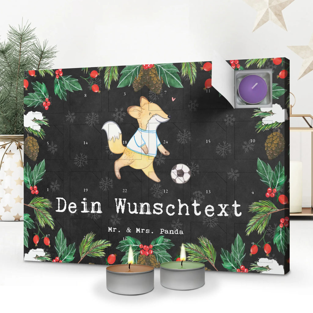 Personalisierter Duftkerzen Adventskalender Fuchs Fußball spielen Personalisierter Duftkerzen Adventskalender, Geschenk, Sport, Sportart, Hobby, Schenken, Danke, Dankeschön, Auszeichnung, Gewinn, Sportler, Fußball spielen, Fußballtraining, Fußballverein, Fußballmannschaft, Fußball Turnier, Punktspiele, Fußball