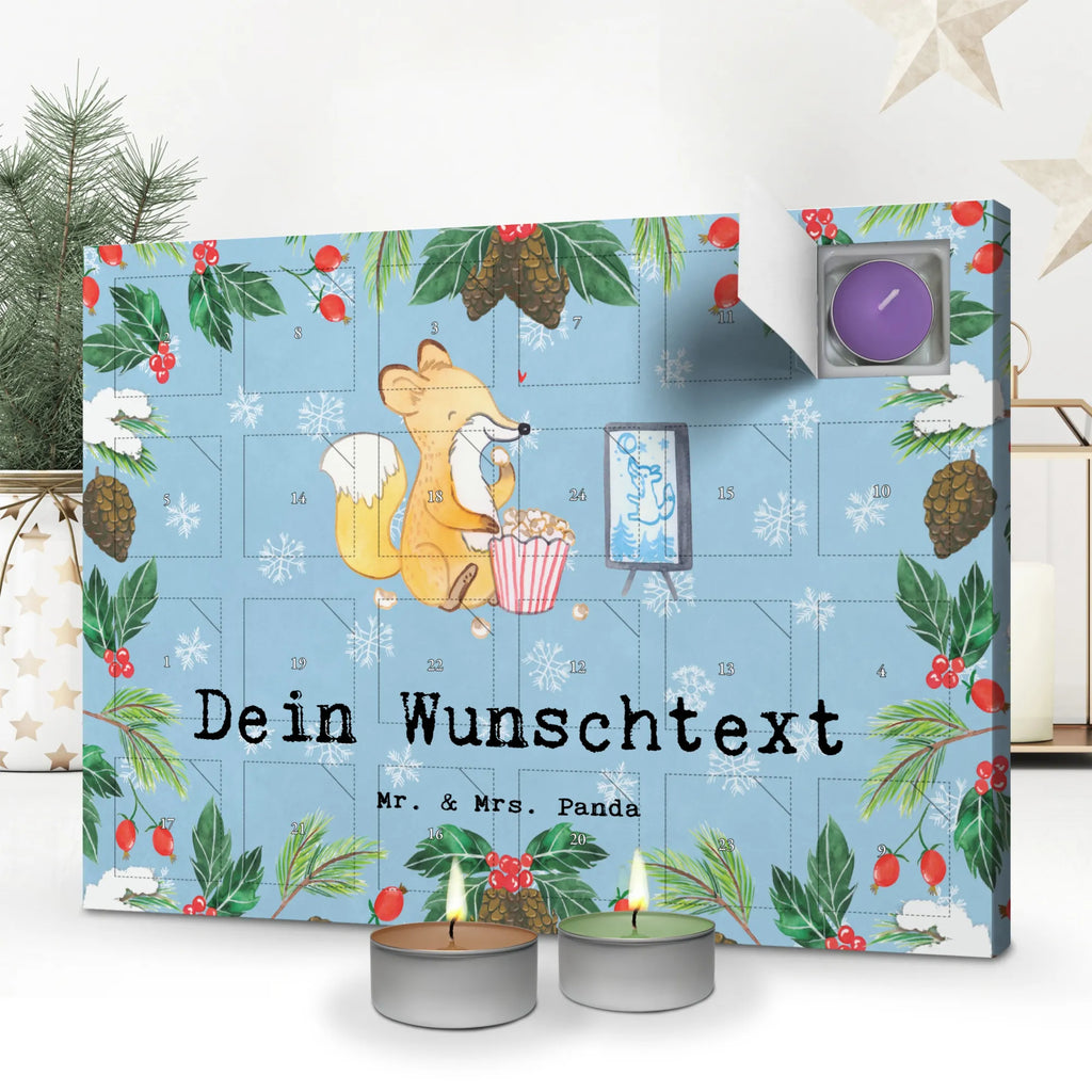 Personalisierter Duftkerzen Adventskalender Fuchs Filme gucken Personalisierter Duftkerzen Adventskalender, Geschenk, Sport, Sportart, Hobby, Schenken, Danke, Dankeschön, Auszeichnung, Gewinn, Sportler, Filmabend, Filme gucken, TV, Fernsehen, Kino