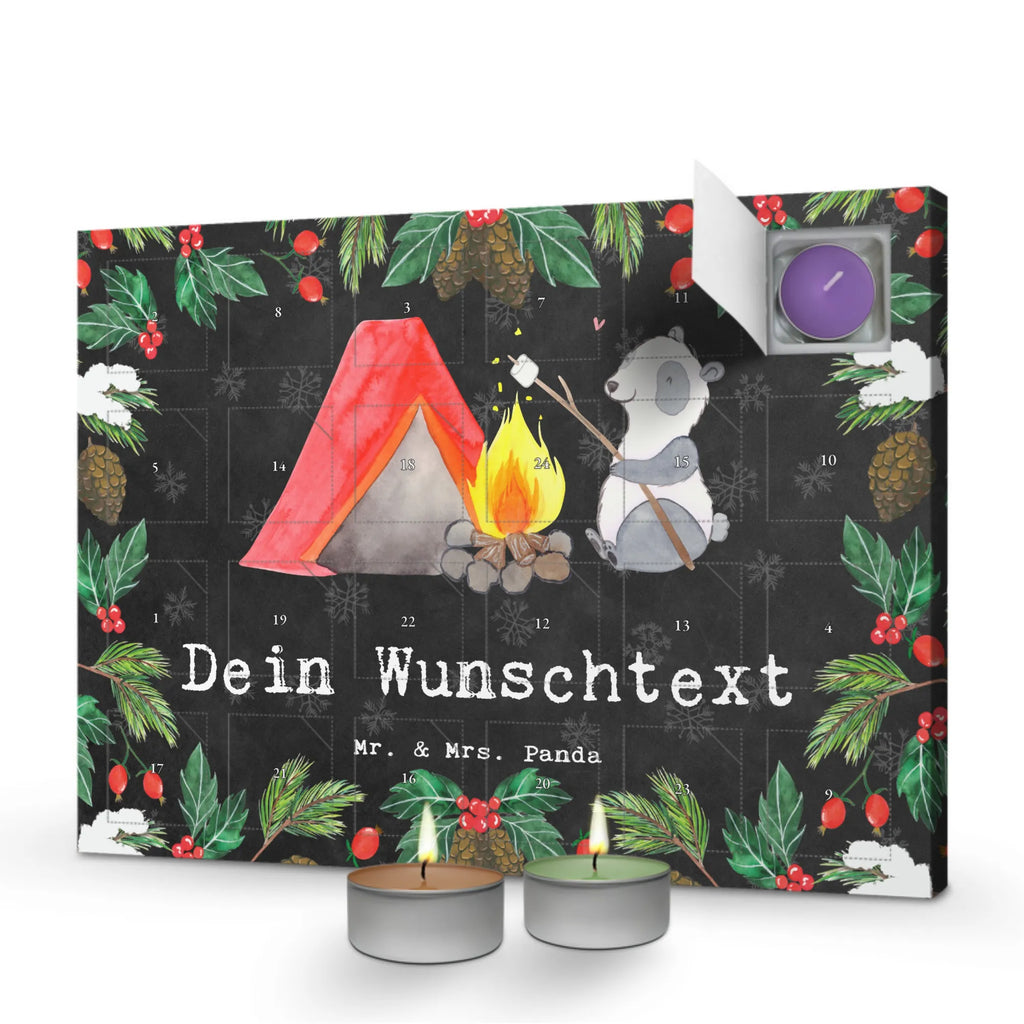 Personalisierter Duftkerzen Adventskalender Panda Campen Personalisierter Duftkerzen Adventskalender, Geschenk, Sport, Sportart, Hobby, Schenken, Danke, Dankeschön, Auszeichnung, Gewinn, Sportler, Campen, Camping, campen gehen, Zelten, Campingplatz