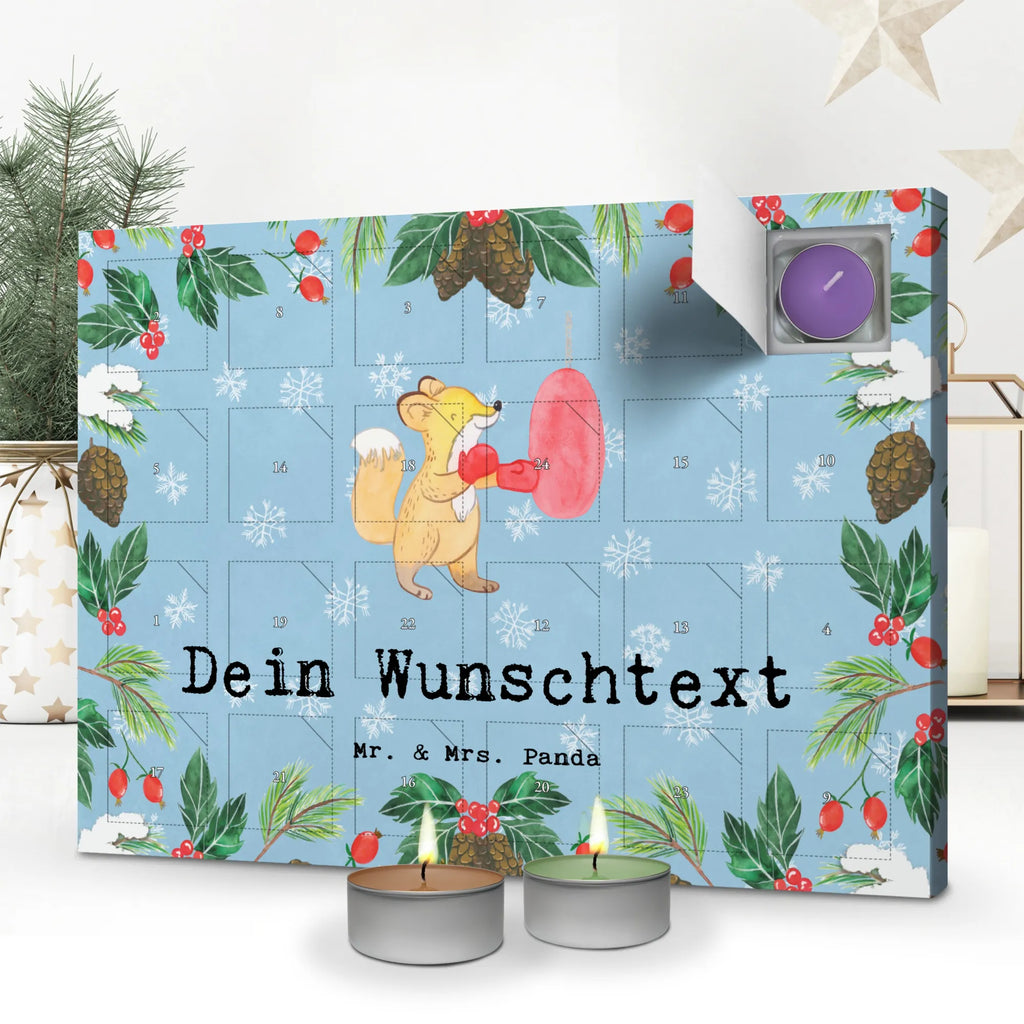 Personalisierter Duftkerzen Adventskalender Fuchs Boxen Personalisierter Duftkerzen Adventskalender, Geschenk, Sport, Sportart, Hobby, Schenken, Danke, Dankeschön, Auszeichnung, Gewinn, Sportler, Boxen, Boxkampf, Boxtraining