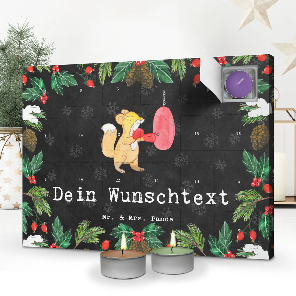 Personalisierter Duftkerzen Adventskalender Fuchs Boxen Personalisierter Duftkerzen Adventskalender, Geschenk, Sport, Sportart, Hobby, Schenken, Danke, Dankeschön, Auszeichnung, Gewinn, Sportler, Boxen, Boxkampf, Boxtraining