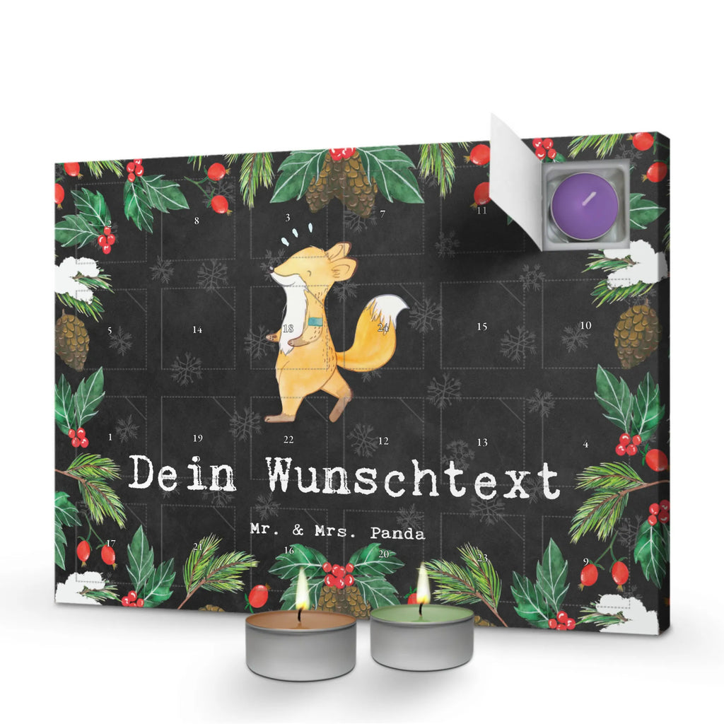 Personalisierter Duftkerzen Adventskalender Fuchs Joggen Personalisierter Duftkerzen Adventskalender, Geschenk, Sport, Sportart, Hobby, Schenken, Danke, Dankeschön, Auszeichnung, Gewinn, Sportler, Joggen, Dauerlauf, Laufsport, Laufen