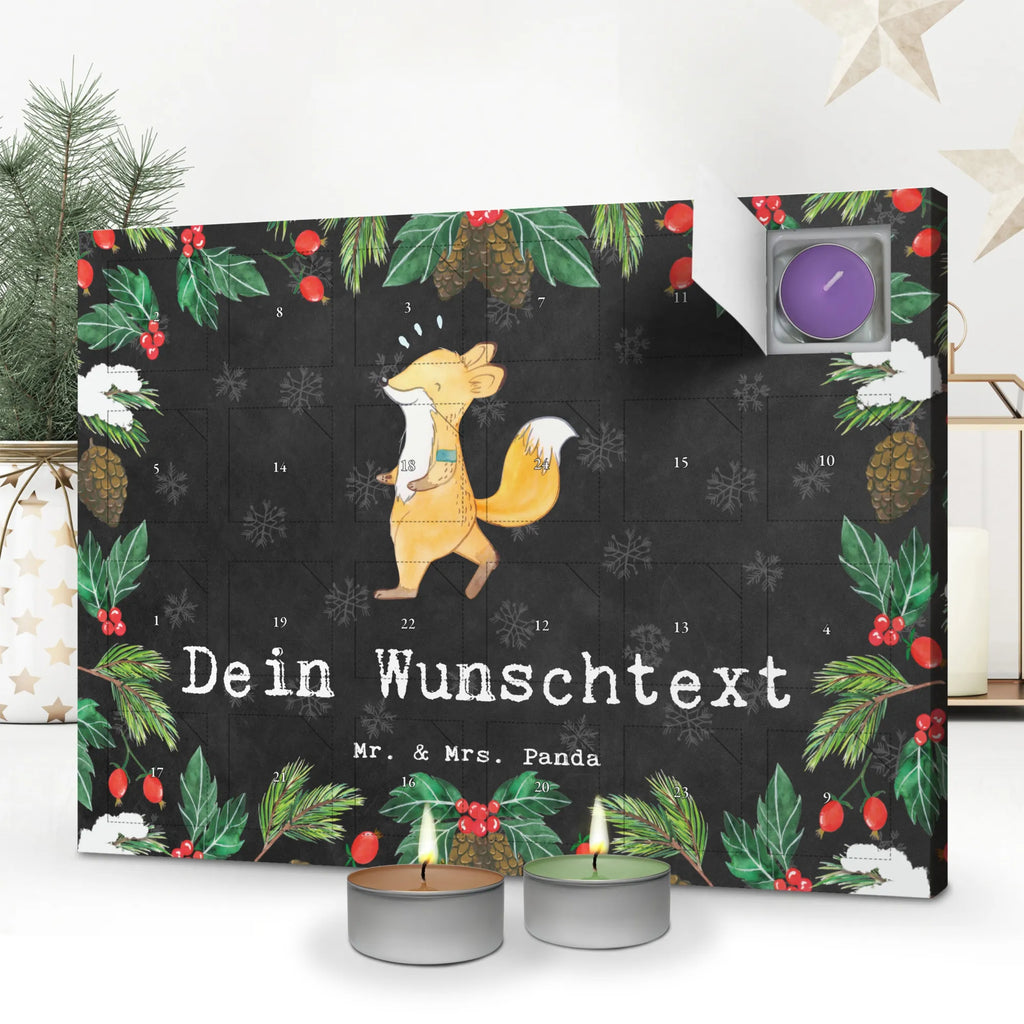 Personalisierter Duftkerzen Adventskalender Fuchs Joggen Personalisierter Duftkerzen Adventskalender, Geschenk, Sport, Sportart, Hobby, Schenken, Danke, Dankeschön, Auszeichnung, Gewinn, Sportler, Joggen, Dauerlauf, Laufsport, Laufen