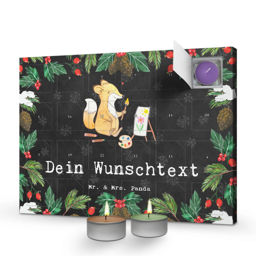 Personalisierter Duftkerzen Adventskalender Fuchs  Malen Personalisierter Duftkerzen Adventskalender, Geschenk, Sport, Sportart, Hobby, Schenken, Danke, Dankeschön, Auszeichnung, Gewinn, Sportler, Malen, Zeichnen, Hobbyzeichner, Künstler, Künstlerin