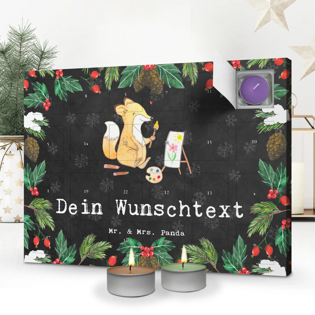 Personalisierter Duftkerzen Adventskalender Fuchs  Malen Personalisierter Duftkerzen Adventskalender, Geschenk, Sport, Sportart, Hobby, Schenken, Danke, Dankeschön, Auszeichnung, Gewinn, Sportler, Malen, Zeichnen, Hobbyzeichner, Künstler, Künstlerin