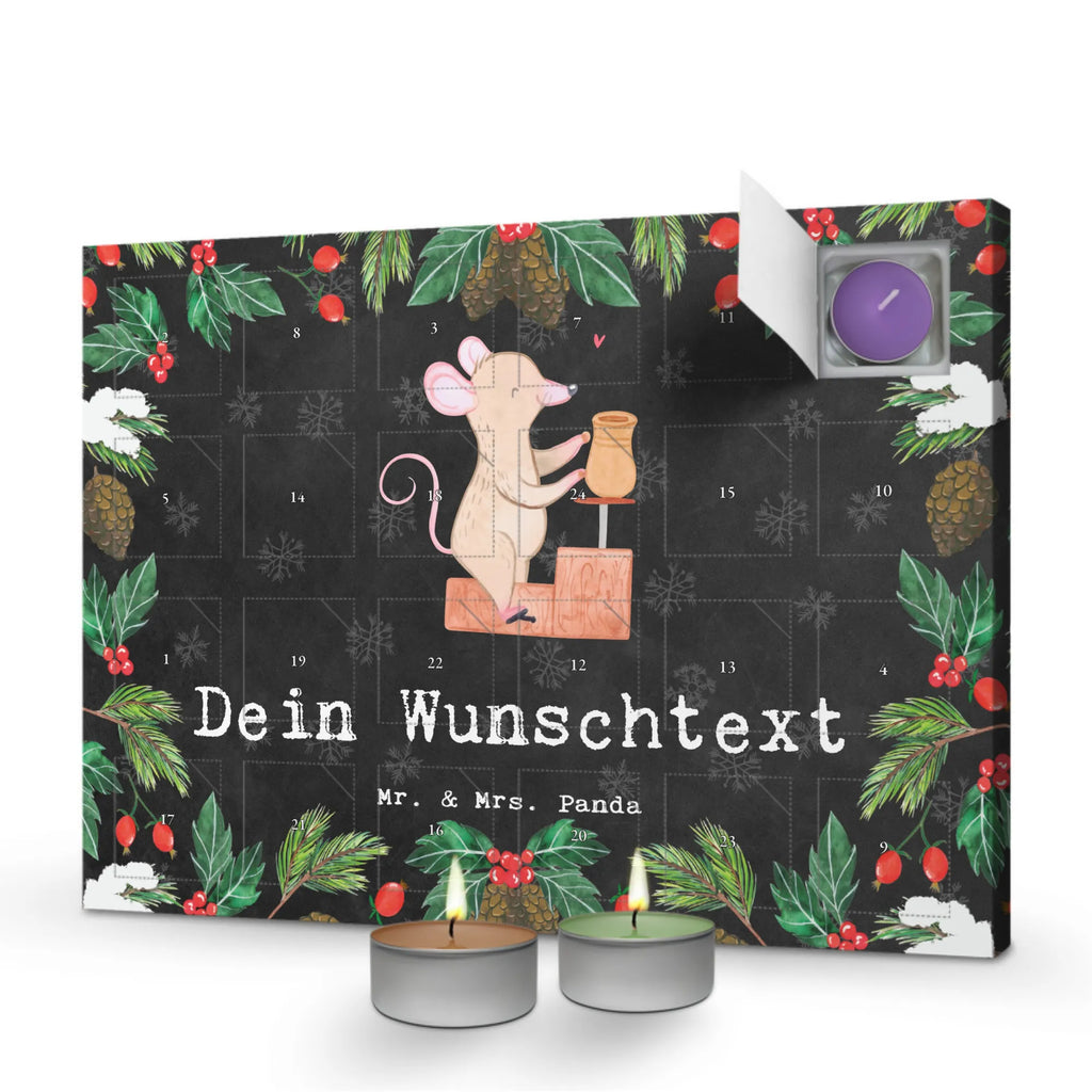 Personalisierter Duftkerzen Adventskalender Maus Töpfern Personalisierter Duftkerzen Adventskalender, Geschenk, Sport, Sportart, Hobby, Schenken, Danke, Dankeschön, Auszeichnung, Gewinn, Sportler, Töpfern, Töpferei, Töpferkurs