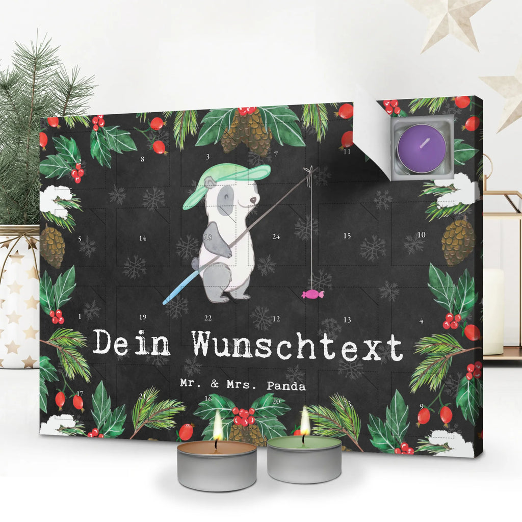 Personalisierter Duftkerzen Adventskalender Panda Angeln Personalisierter Duftkerzen Adventskalender, Geschenk, Sport, Sportart, Hobby, Schenken, Danke, Dankeschön, Auszeichnung, Gewinn, Sportler, angeln, Angelsport, Angelverein, Angler, angeln gehen, Hobbyangler